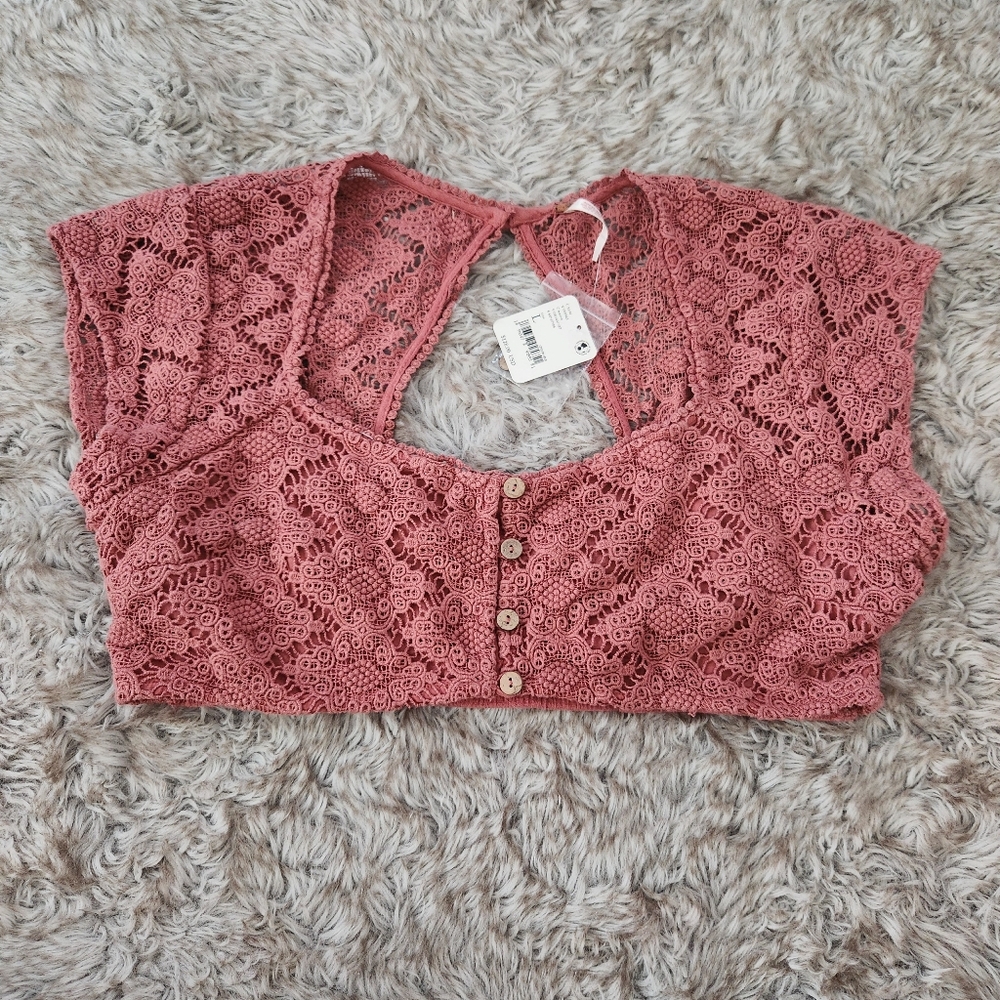 Free People Epic Sunset Crop Top Maxi Skirt Set In‎ Mauve Pink Women's Large - Picture 9 of 14